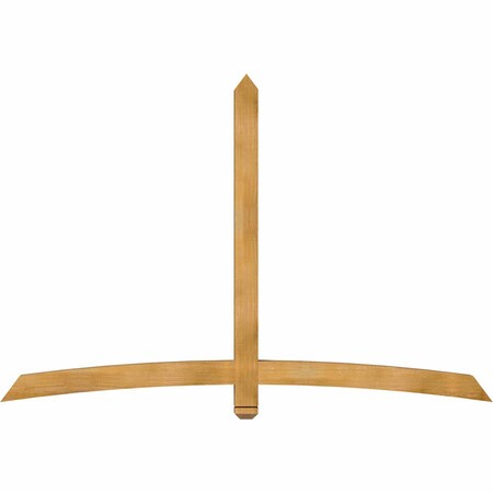 Ekena Millwork Bellingham Rough Sawn Timber Gable Bracket, Western Red Cedar, 84"W x 56"H x 4"D x 4"F, 16/12 Pitch GBW084X56X0404BEL00RWR